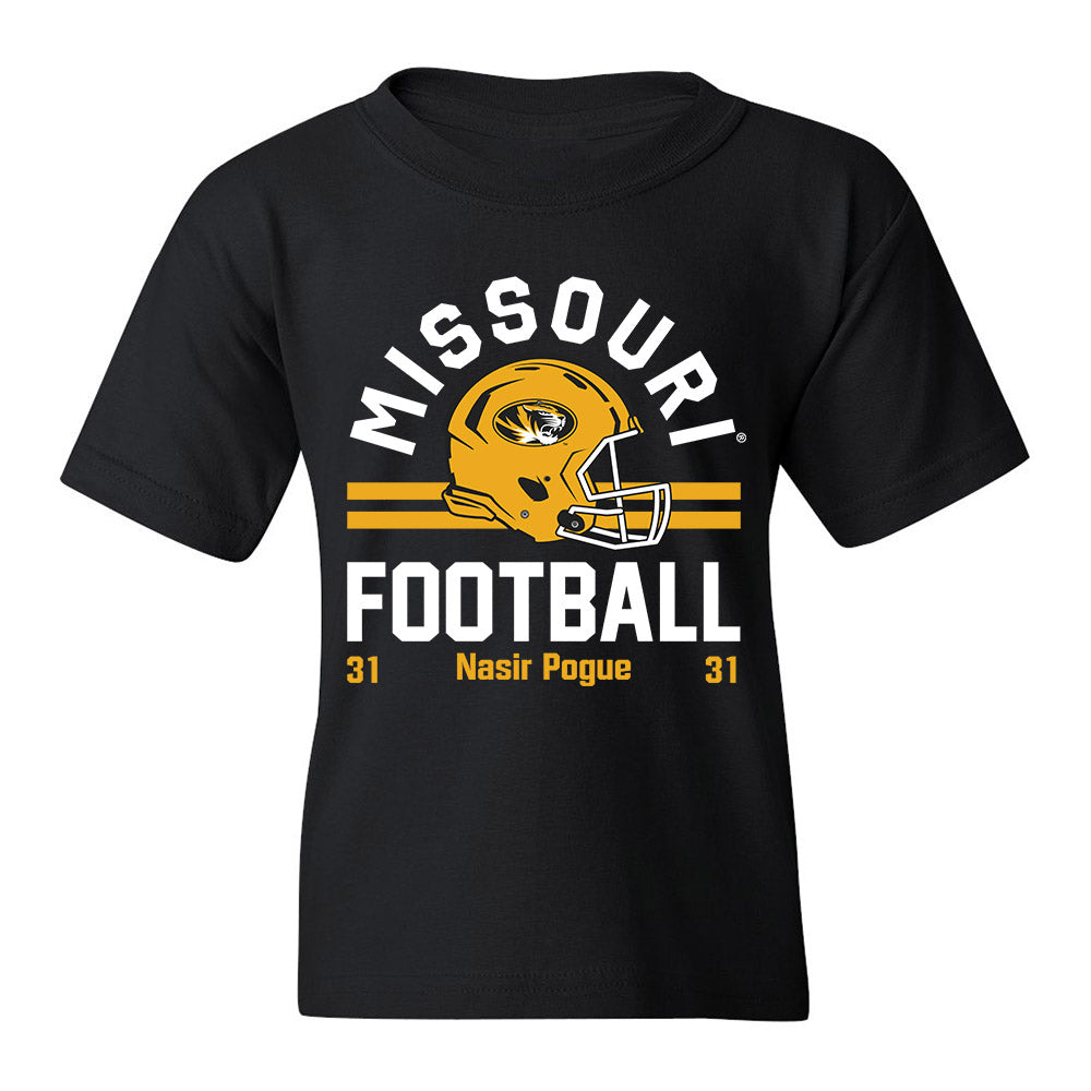Missouri - NCAA Football : Nasir Pogue - Black Classic Fashion Shersey Youth T-Shirt