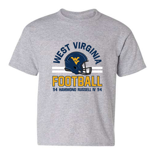 West Virginia - NCAA Football : Hammond Russell IV - Grey Classic Fashion Shersey Youth T-Shirt