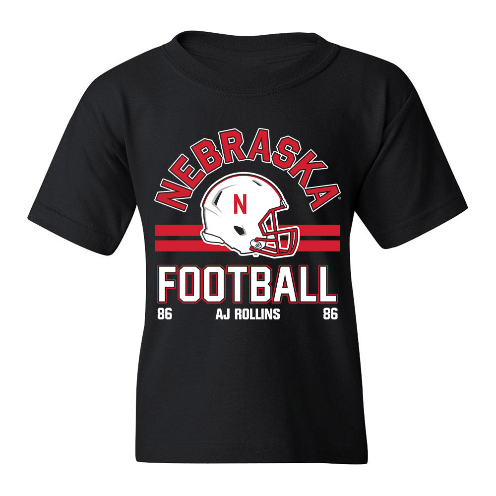 Nebraska - NCAA Football : Aj Rollins - Black Classic Fashion Shersey Youth T-Shirt