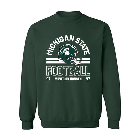 Michigan State - NCAA Football : Maverick Hansen - Classic Fashion Shersey Sweatshirt