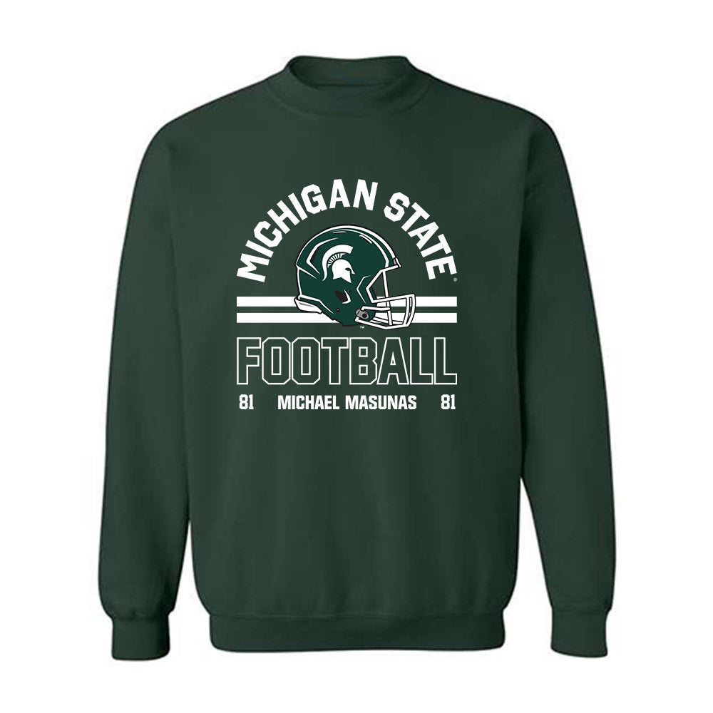 Michigan State - NCAA Football : Michael Masunas - Classic Fashion Shersey Sweatshirt