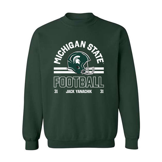 Michigan State - NCAA Football : Jack Yanachik - Classic Fashion Shersey Sweatshirt