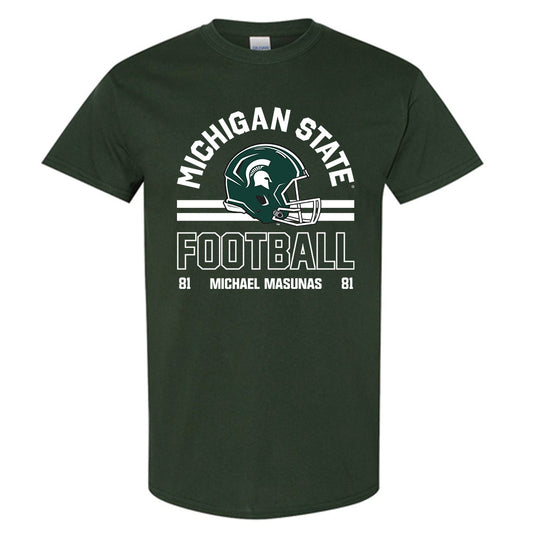 Michigan State - NCAA Football : Michael Masunas - Classic Fashion Shersey Short Sleeve T-Shirt