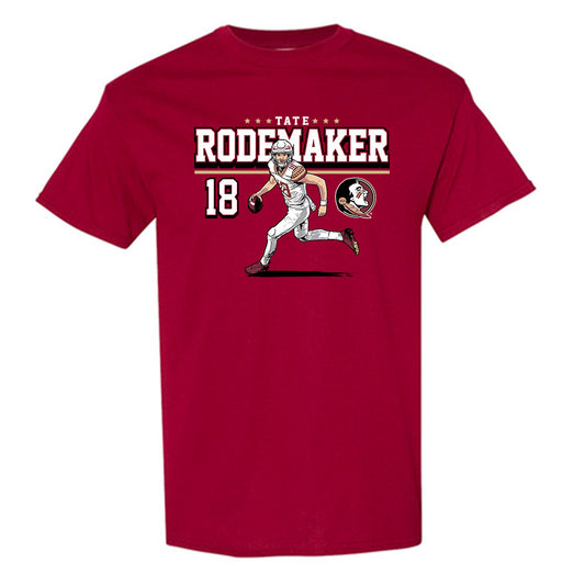 FSU - NCAA Football : Tate Rodemaker - Caricature Short Sleeve T-Shirt
