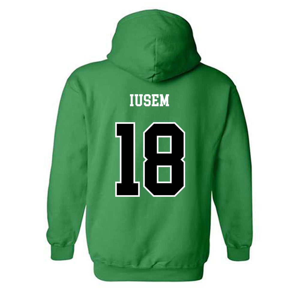 Marshall - NCAA Men's Soccer : Agustï¿½n Iusem - Green Replica Shersey Hooded Sweatshirt