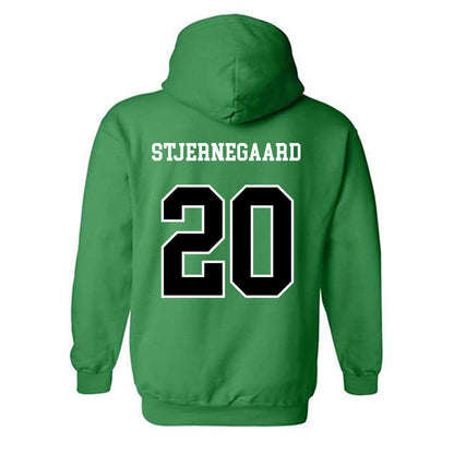 Marshall - NCAA Men's Soccer : Alexander Stjernegaard - Green Replica Shersey Hooded Sweatshirt