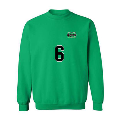 Marshall - NCAA Men's Soccer : Gustavo Veiga - Green Replica Shersey Sweatshirt