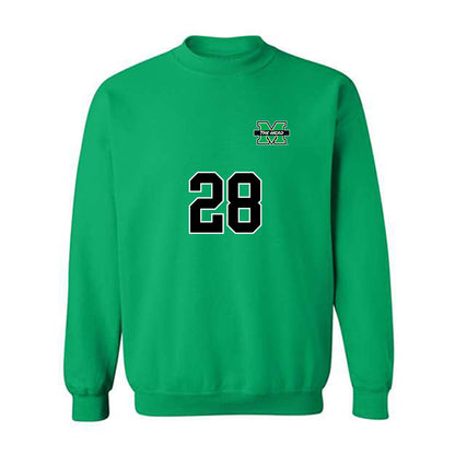 Marshall - NCAA Women's Soccer : Alyssa Hardin - Green Replica Shersey Sweatshirt