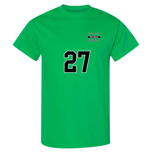 Marshall - NCAA Men's Soccer : Aymane Sordo - Green Replica Shersey Short Sleeve T-Shirt