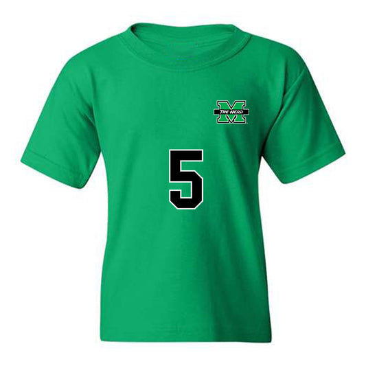Marshall - NCAA Men's Soccer : Ryan Holmes - Green Replica Shersey Youth T-Shirt