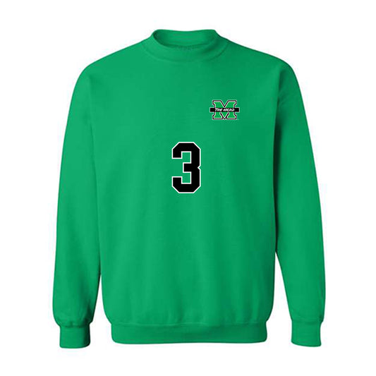 Marshall - NCAA Men's Soccer : Abdul Barrie - Green Replica Shersey Sweatshirt