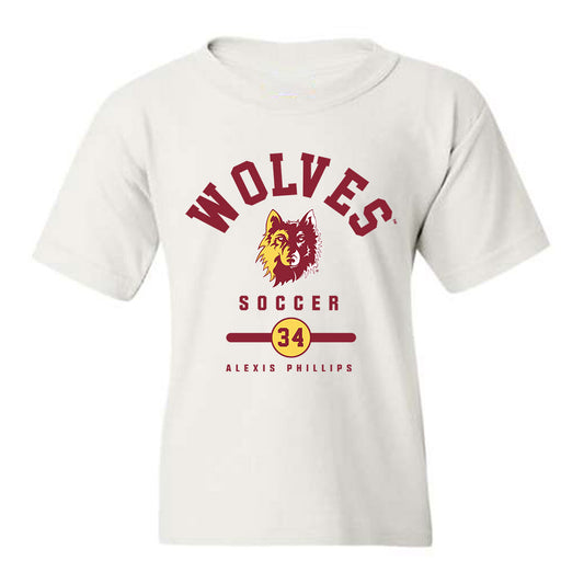 NSU - NCAA Women's Soccer : Alexis Phillips - White Classic Youth T-Shirt