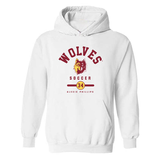 NSU - NCAA Women's Soccer : Alexis Phillips - White Classic Hooded Sweatshirt