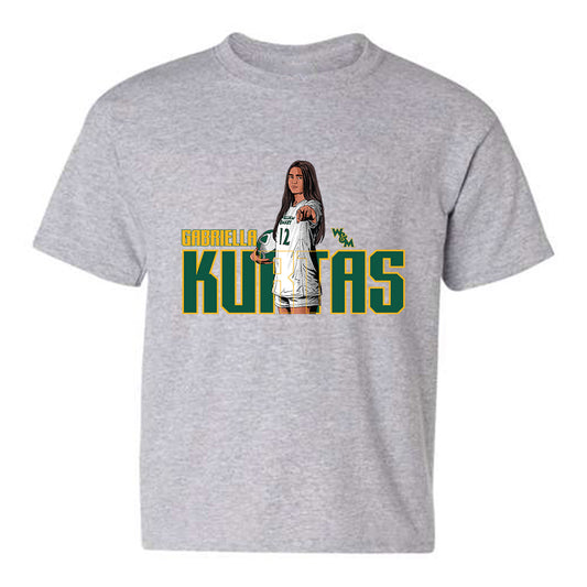 William & Mary - NCAA Women's Soccer : Gabriella Kurtas - Grey Caricature Youth T-Shirt