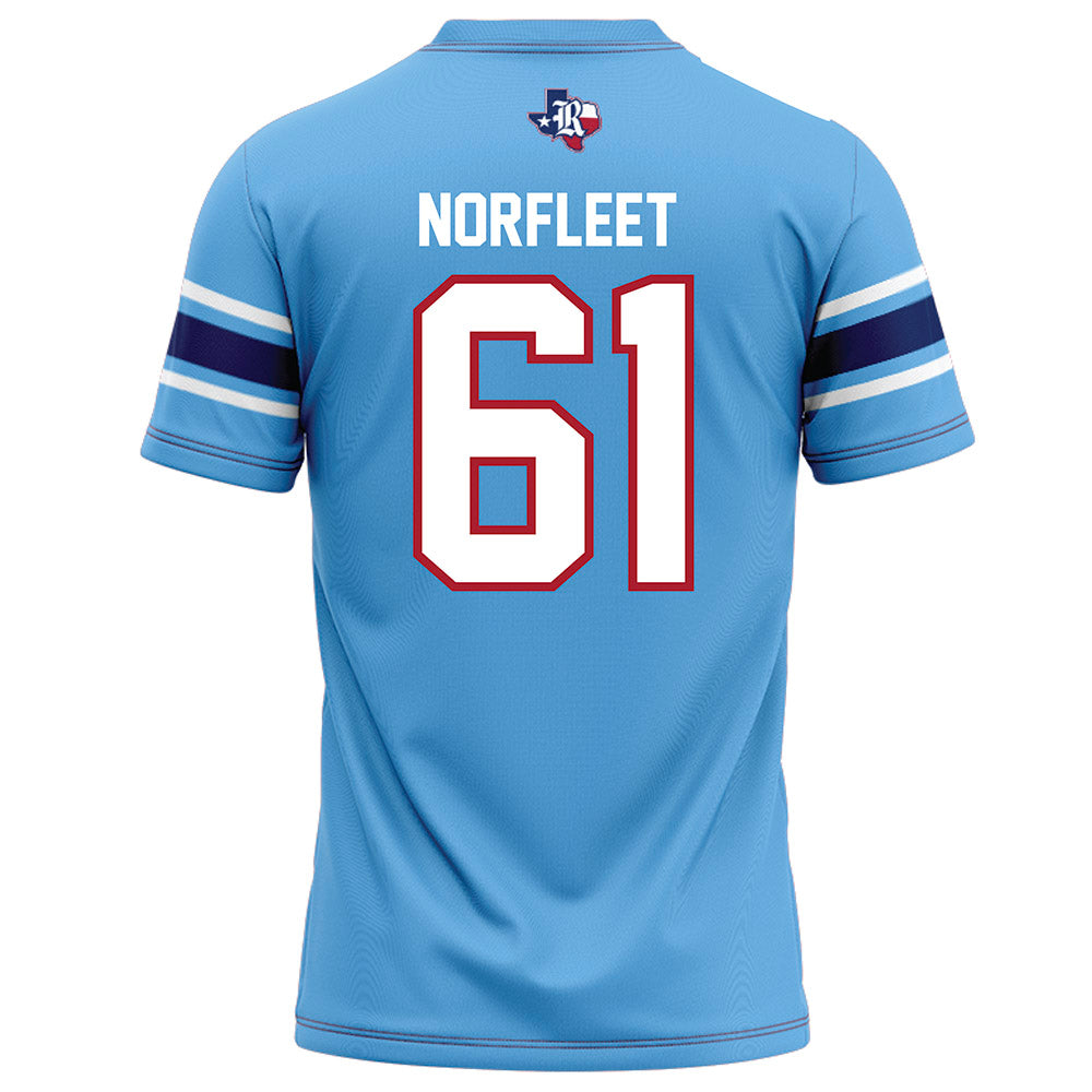 Rice - NCAA Football : Trace Norfleet - Light Blue Jersey