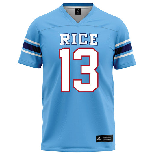 Rice - NCAA Football : Christian Edgar - Light Blue Jersey