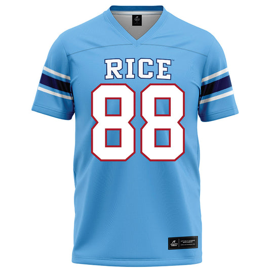 Rice - NCAA Football : Jaggar Hebeisen - Light Blue Jersey