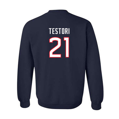 UConn - NCAA Men's Soccer : Scott Testori - Navy Replica Shersey Sweatshirt