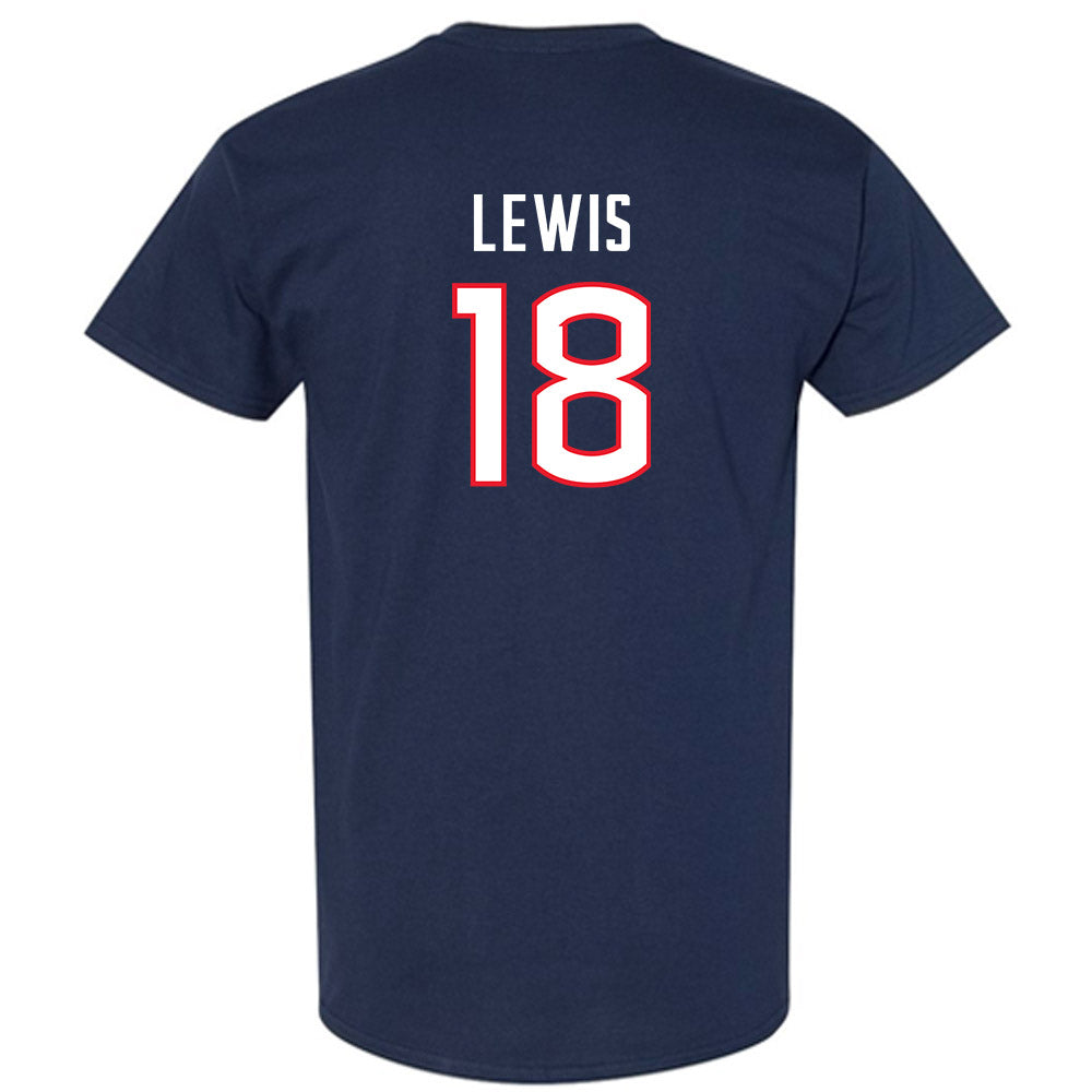 UConn - NCAA Women's Soccer : Laci Lewis - Navy Replica Shersey Short Sleeve T-Shirt