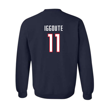 UConn - NCAA Men's Soccer : Adil Iggoute - Crewneck Sweatshirt Replica Shersey