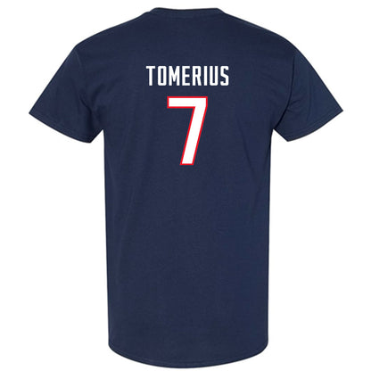 UConn - NCAA Men's Soccer : Nicolas Tomerius - Navy Replica Shersey Short Sleeve T-Shirt