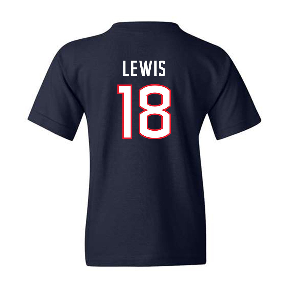 UConn - NCAA Women's Soccer : Laci Lewis - Navy Replica Shersey Youth T-Shirt