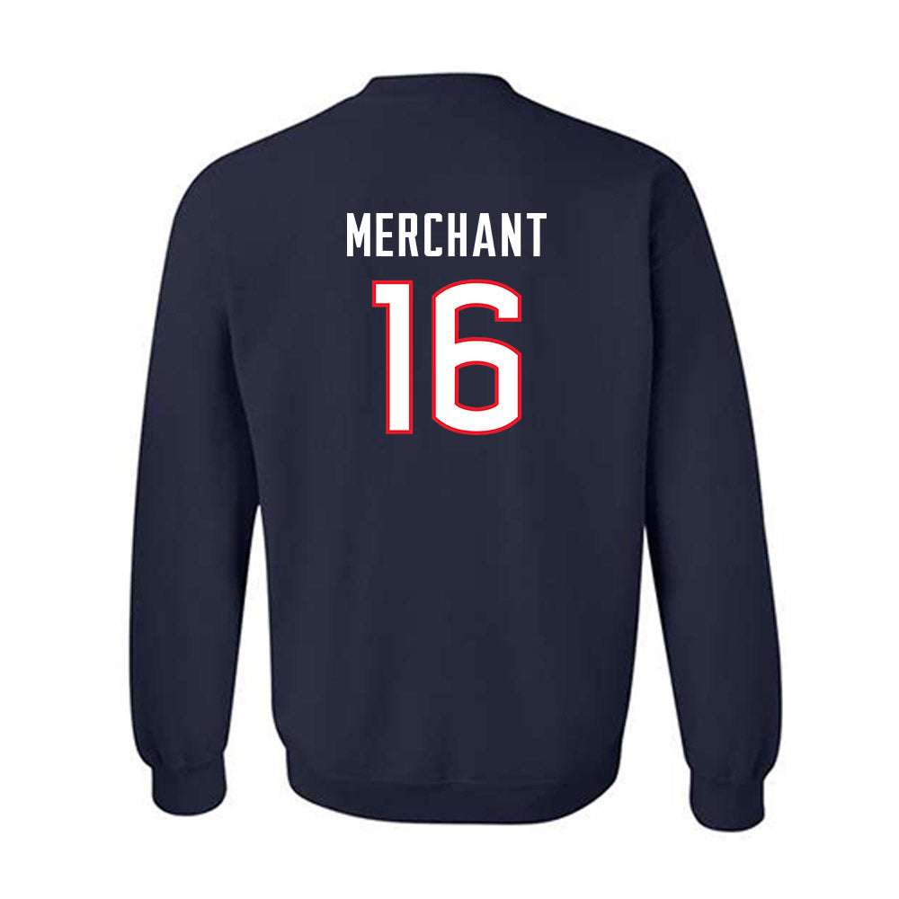 UConn - NCAA Women's Soccer : Abbey Merchant - Navy Replica Shersey Sweatshirt