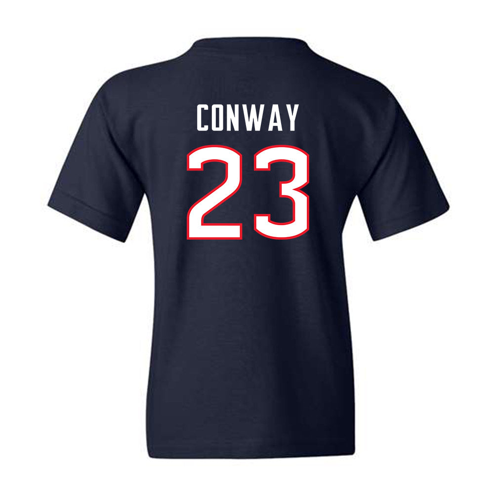 UConn - NCAA Men's Soccer : Eli Conway - Navy Replica Shersey Youth T-Shirt