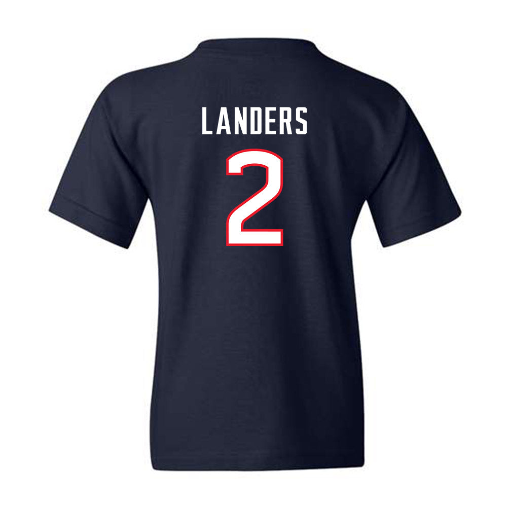 UConn - NCAA Women's Soccer : Chloe Landers - Navy Replica Shersey Youth T-Shirt