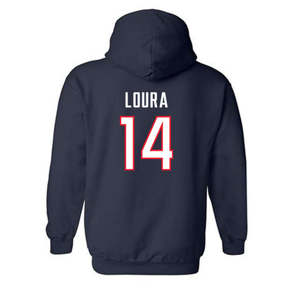 UConn - NCAA Men's Soccer : Jack Loura - Hooded Sweatshirt Replica Shersey