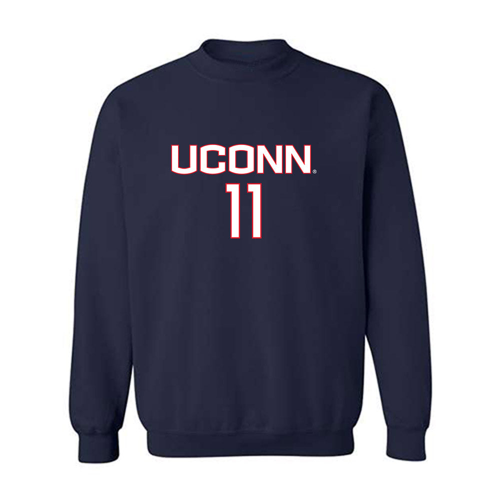 UConn - NCAA Men's Soccer : Adil Iggoute - Crewneck Sweatshirt Replica Shersey