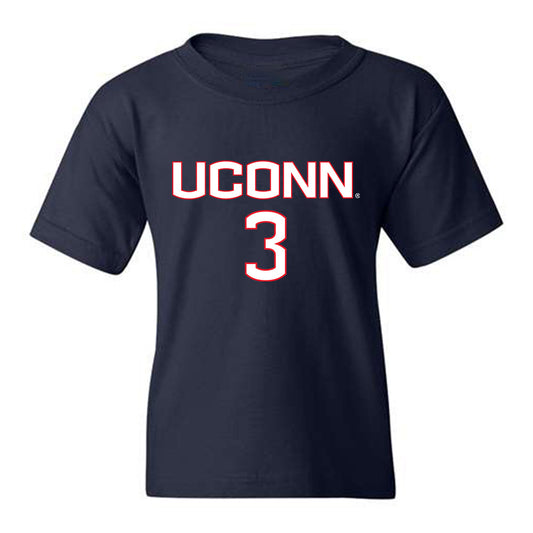 UConn - NCAA Women's Soccer : Anna Carson - Navy Replica Shersey Youth T-Shirt