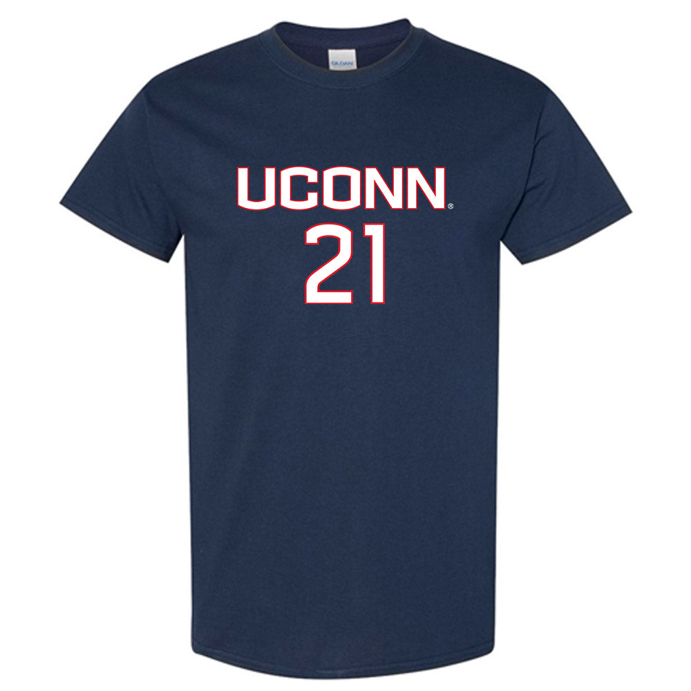 UConn - NCAA Men's Soccer : Scott Testori - Navy Replica Shersey Short Sleeve T-Shirt