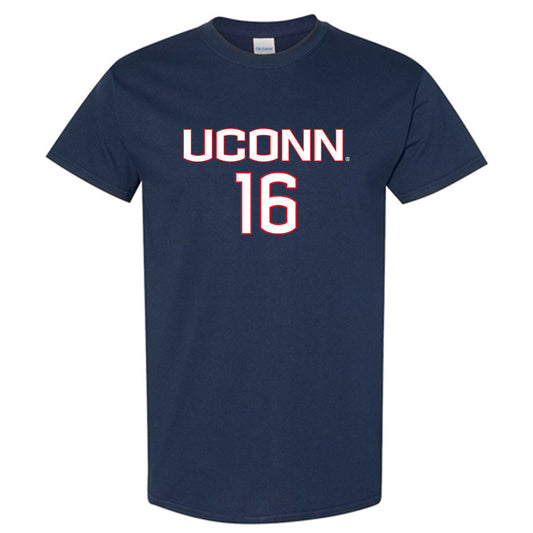 UConn - NCAA Women's Soccer : Abbey Merchant - Navy Replica Shersey Short Sleeve T-Shirt