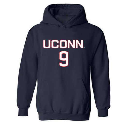 UConn - NCAA Women's Soccer : Sophie McCarthy - Navy Replica Shersey Hooded Sweatshirt