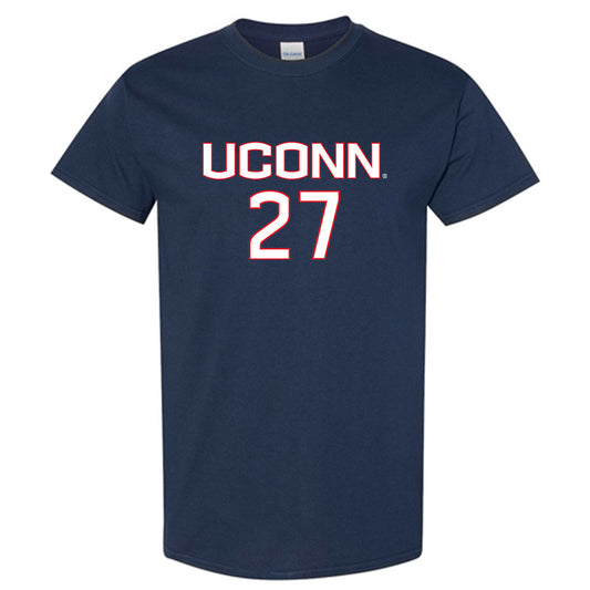 UConn - NCAA Women's Soccer : Abbey Jones - Navy Replica Shersey Short Sleeve T-Shirt