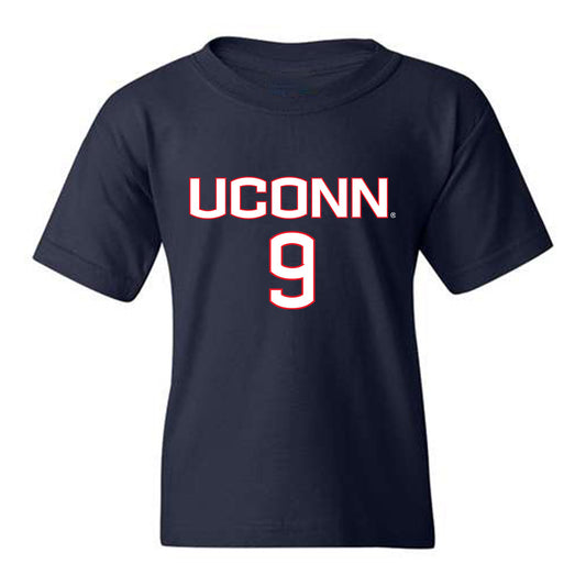 UConn - NCAA Women's Soccer : Sophie McCarthy - Navy Replica Shersey Youth T-Shirt
