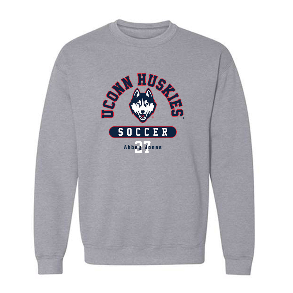 UConn - NCAA Women's Soccer : Abbey Jones - Grey Classic Fashion Shersey Sweatshirt