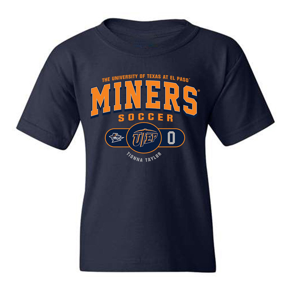 UTEP - NCAA Women's Soccer : Tionna Taylor - Navy Classic Fashion Shersey Youth T-Shirt