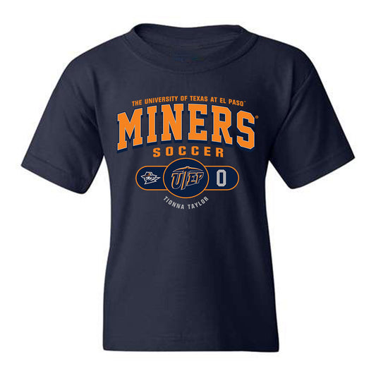 UTEP - NCAA Women's Soccer : Tionna Taylor - Navy Classic Fashion Shersey Youth T-Shirt