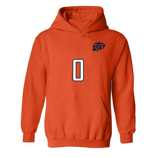 UTEP - NCAA Women's Soccer : Tionna Taylor - Orange Replica Shersey Hooded Sweatshirt