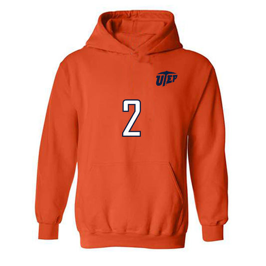UTEP - NCAA Women's Soccer : Elena Reyna - Orange Replica Shersey Hooded Sweatshirt