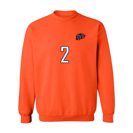 UTEP - NCAA Women's Soccer : Elena Reyna - Orange Replica Shersey Sweatshirt