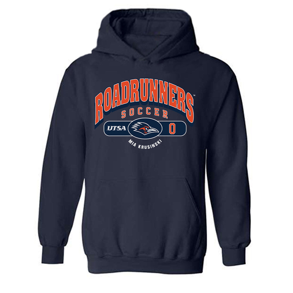 UTSA - NCAA Women's Soccer : Mia Krusinski - Navy Classic Hooded Sweatshirt