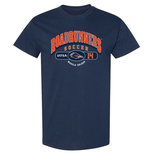 UTSA - NCAA Women's Soccer : Makela Solbak - Navy Classic Short Sleeve T-Shirt