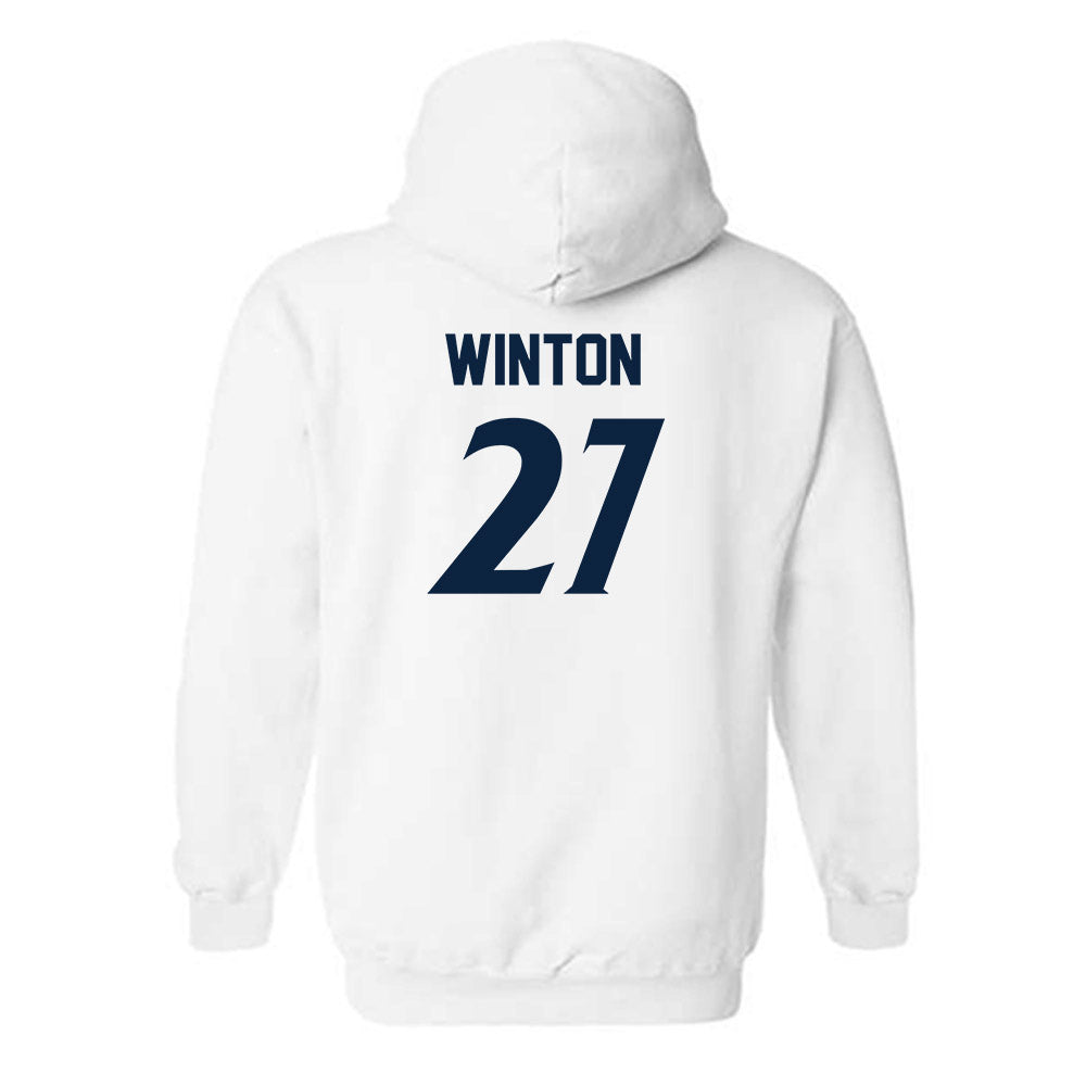 UTSA - NCAA Women's Soccer : Hollan Winton - White Replica Shersey Hooded Sweatshirt