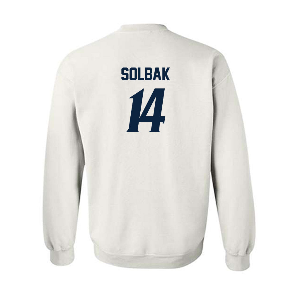 UTSA - NCAA Women's Soccer : Makela Solbak - White Replica Shersey Sweatshirt