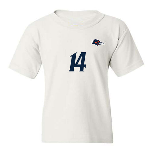 UTSA - NCAA Women's Soccer : Makela Solbak - White Replica Shersey Youth T-Shirt