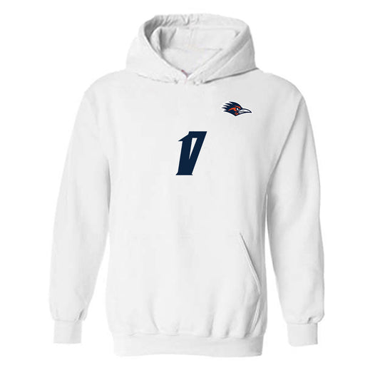 UTSA - NCAA Women's Soccer : Zoe Lam - White Replica Shersey Hooded Sweatshirt