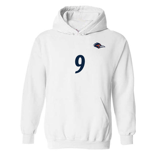 UTSA - NCAA Women's Soccer : Marlee Fray - White Replica Shersey Hooded Sweatshirt